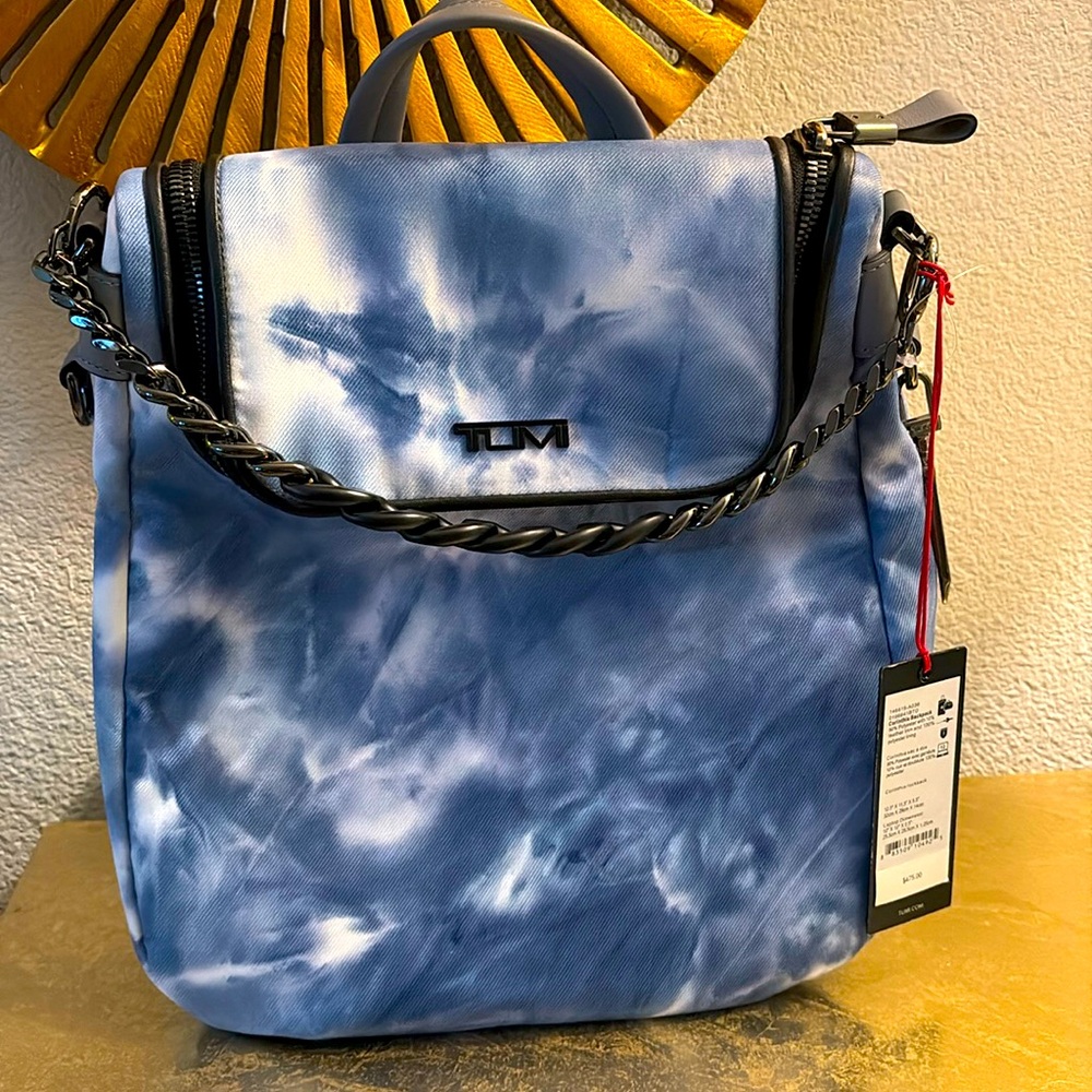 New with Tag TUMI Voyageur CORINTHIA Blue Tye Dye Backpack